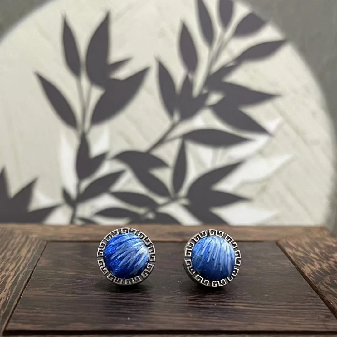 足银布艺耳饰 苗族刺绣/非遗传承/手工刺绣绿色龙珠耳钉精致轻奢