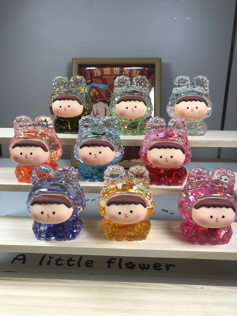 7.6cm流沙莉莉丝摆件爆闪萌粒潮玩儿童创意礼物