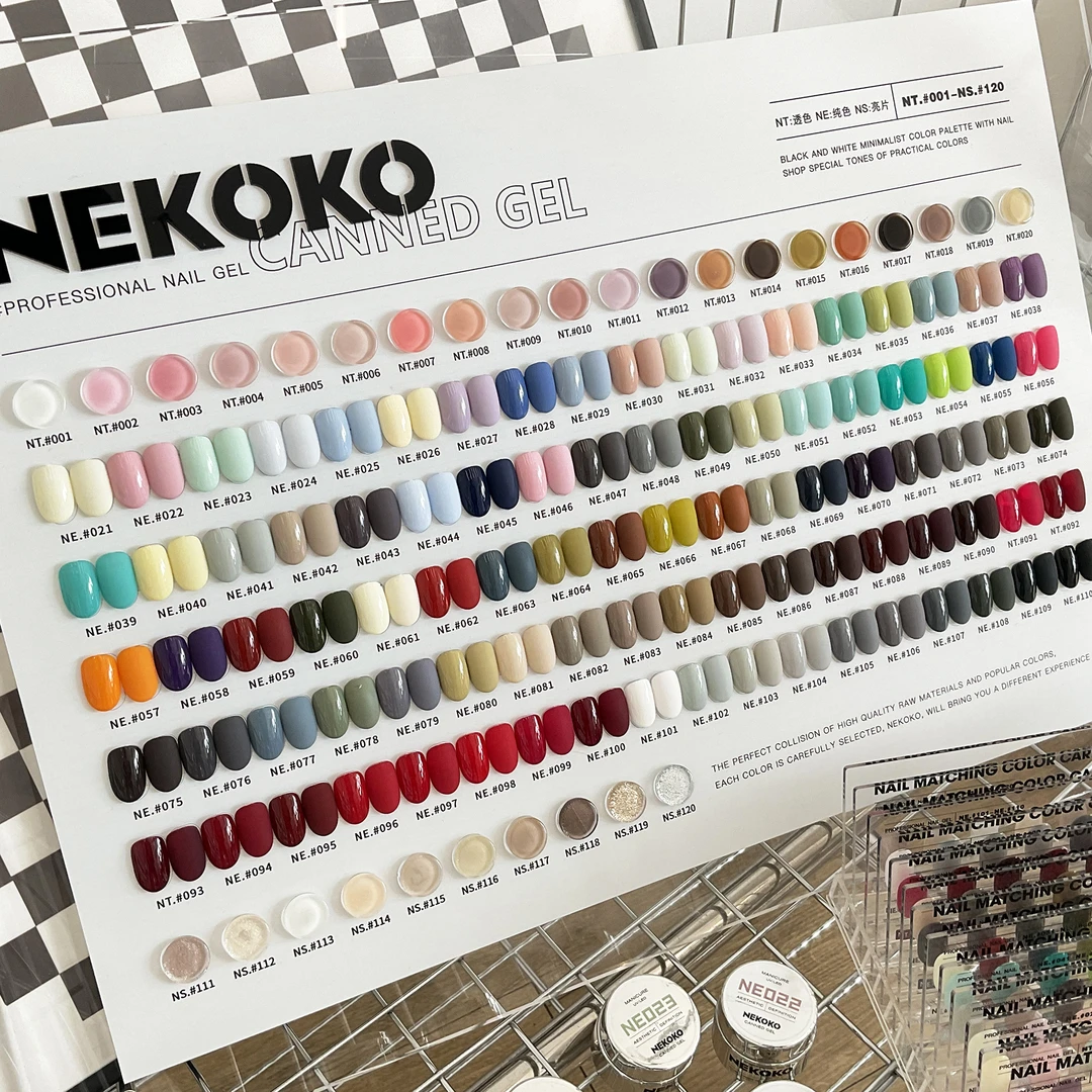NEKOKO小银罐 120色 罐装甲油胶光疗甲油胶美甲店专用套装