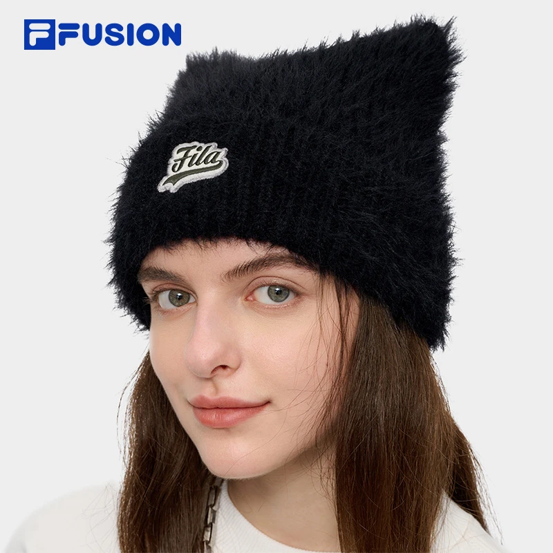 Fila/斐乐可爱针织帽子加厚保暖秋冬新款显脸小包头帽小众毛线帽