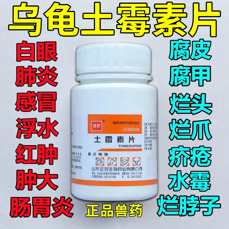 土霉素治疗鱼病用法乌龟腐皮烂甲烂肉观赏鱼锦鲤烂身烂尾鱼病用药