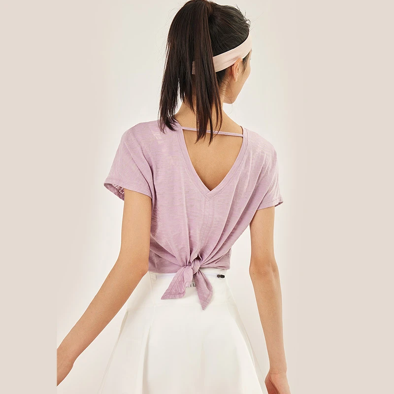 DK运动夏季短袖上衣女宽松跑步健身瑜伽服罩衫3009