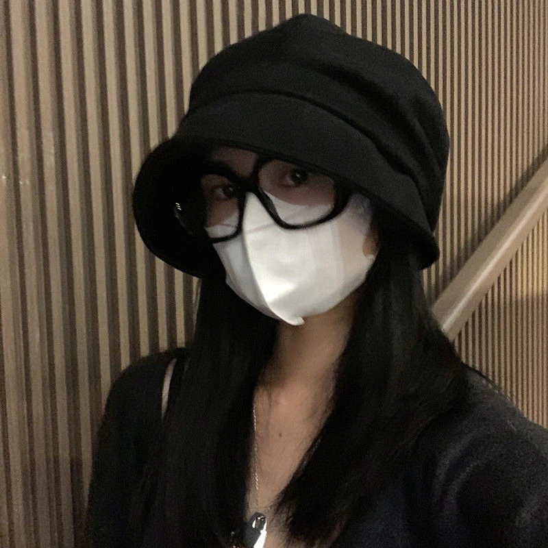 日系素颜遮脸百搭渔夫帽子女显脸小堆堆帽大头围八角贝雷帽