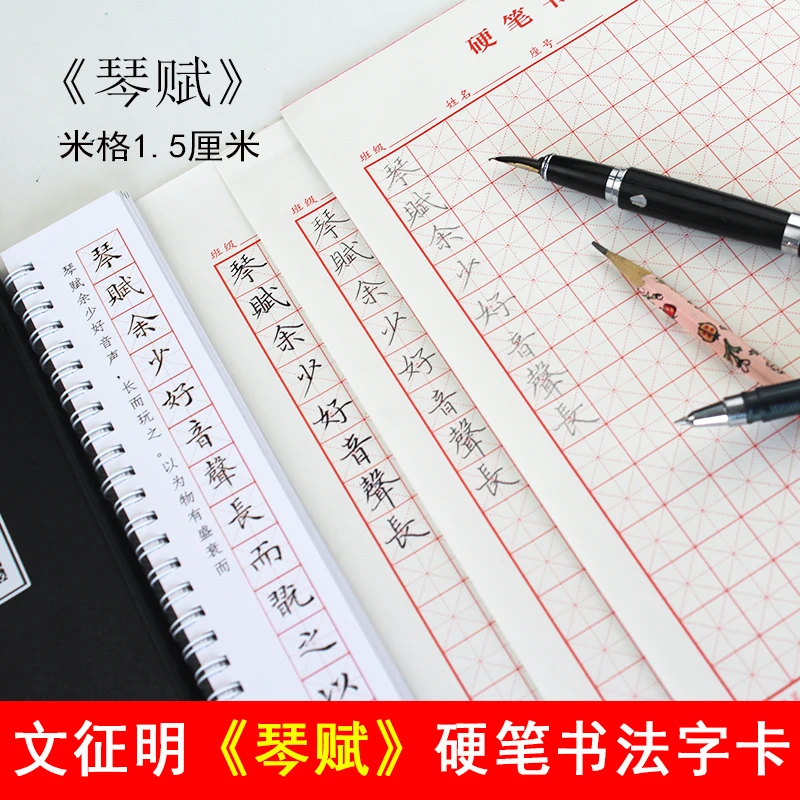 里亩苑硬笔书法练字文征明琴赋小楷字帖钢笔楷书古帖近距离临摹卡