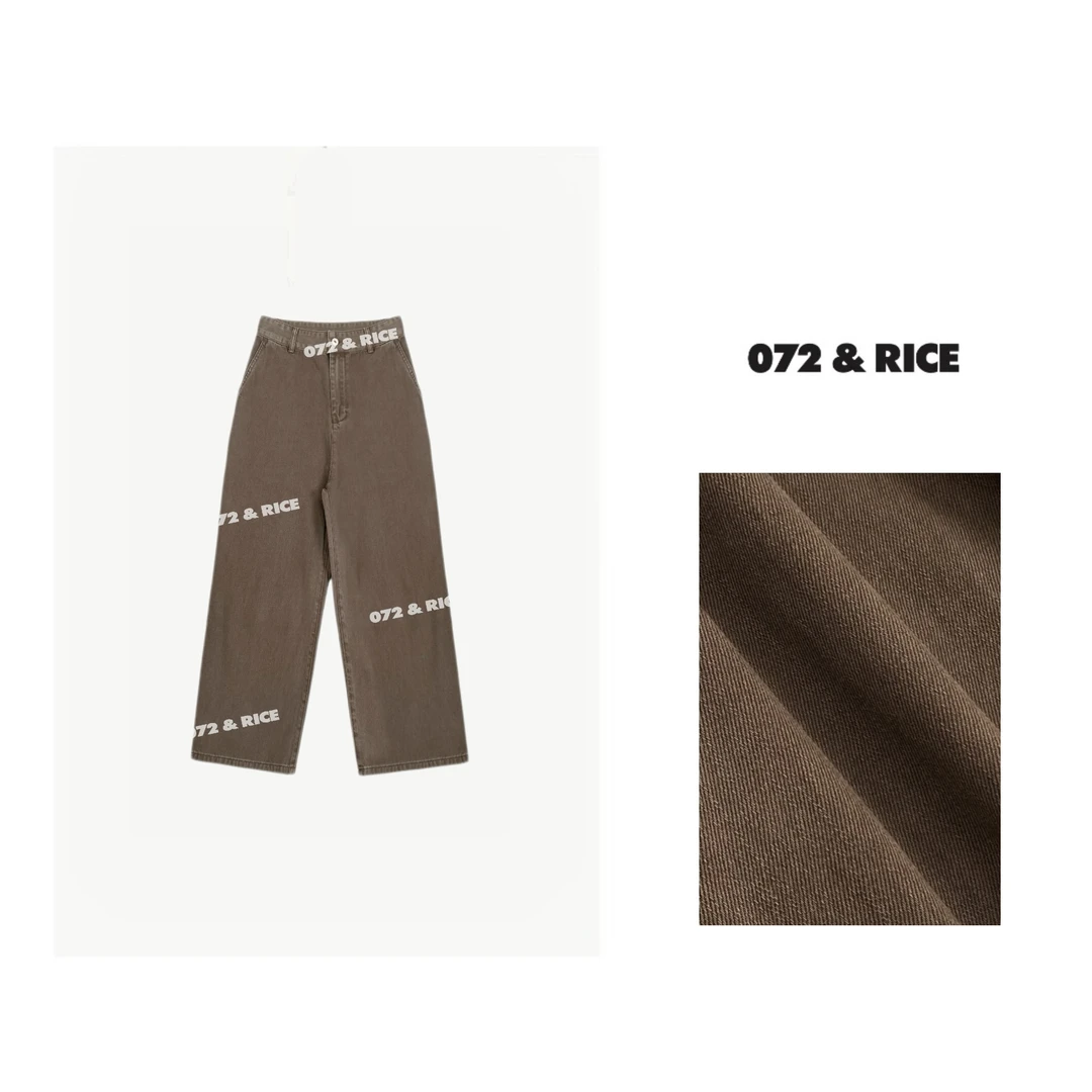 072 & RICE【核桃裤】100纯棉 夏季直筒八分牛仔裤 24YZH21 618FF