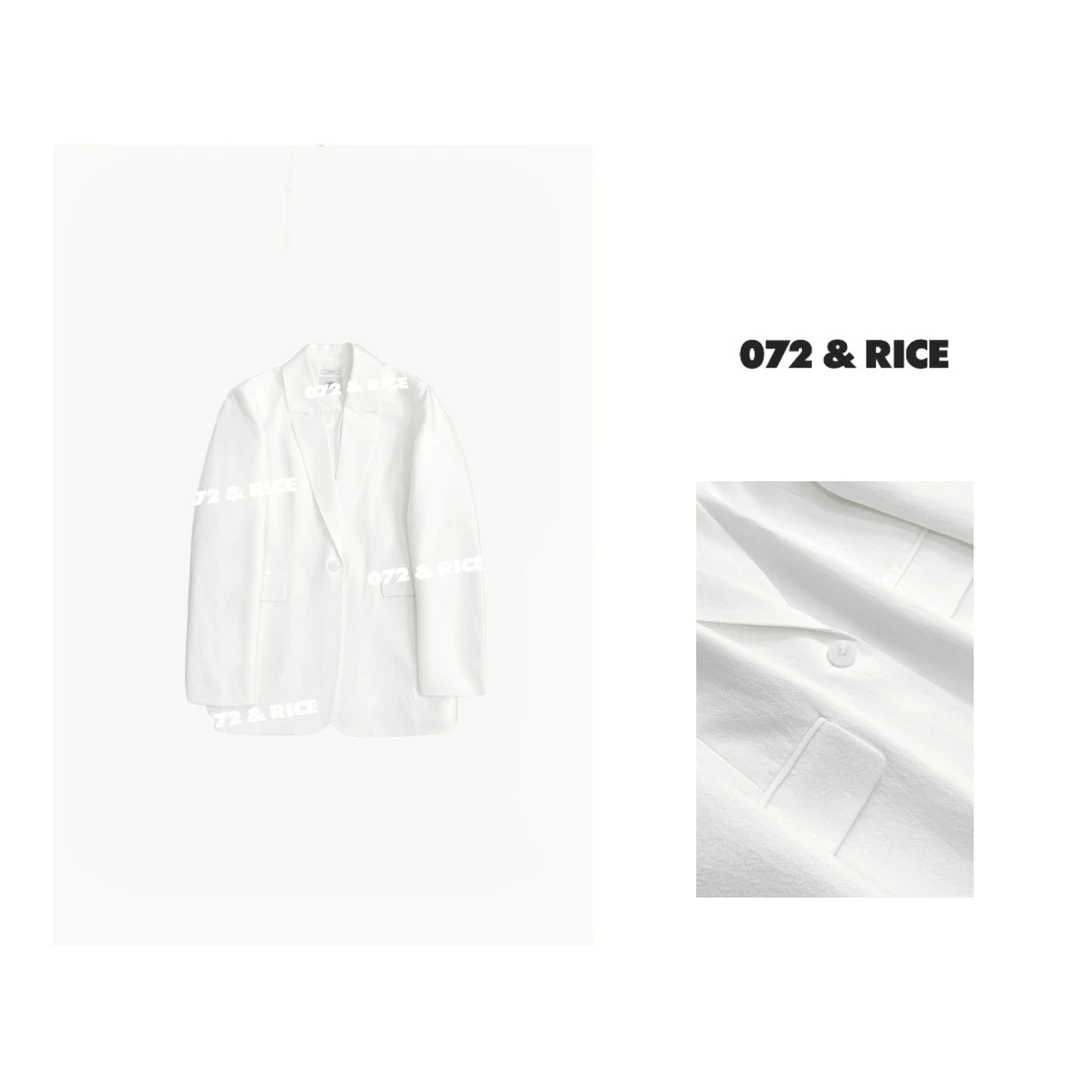 072 & RICE【雪奈麻】亚麻+棉 春季休闲西装外套 24XB34