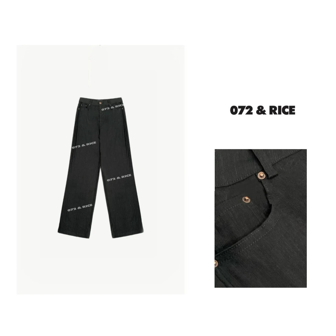 072 & RICE【墨雅裤】亚麻 夏季休闲常规直筒长裤 24LK02