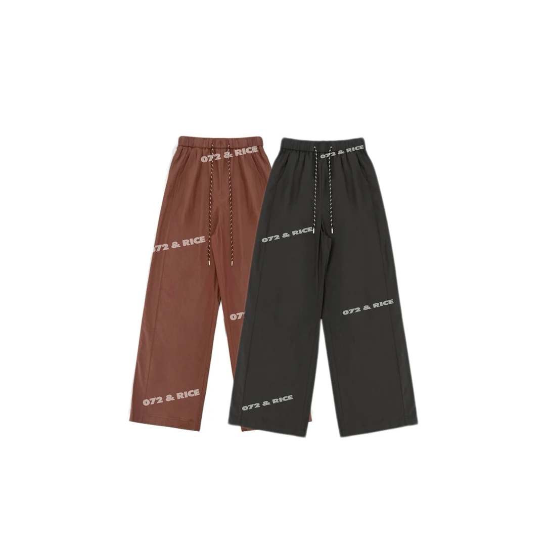 072 & RICE【妙妙裤】100纯棉 夏季休闲橡筋腰八分裤 24LK28 618FF