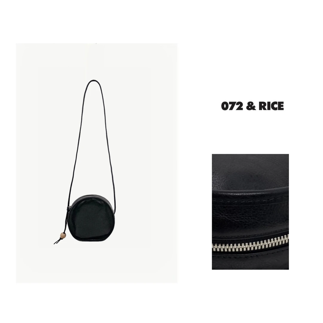 072 & RICE【大圆包】时尚百搭真皮斜跨单肩包 22130