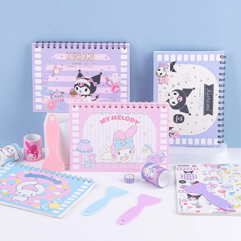 广博联名三丽鸥离型本离型纸本胶带彩色贴纸素材工具材料收纳本