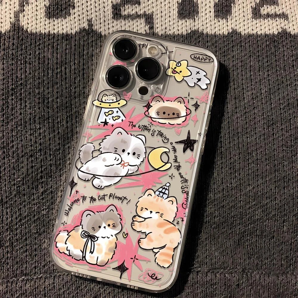 追月猫咪适用适用苹果14promax手机壳新款iphone15proamx可爱13Pr