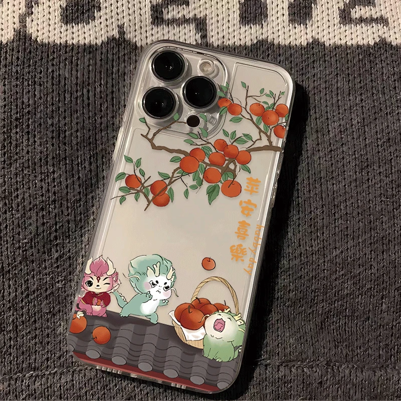 2024年手机壳适用苹果11过年15龙年iphone16透明款promax软胶14全