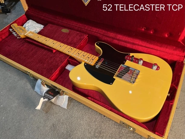Fendsr cs52tele TCP时间胶囊奶油黄电吉他