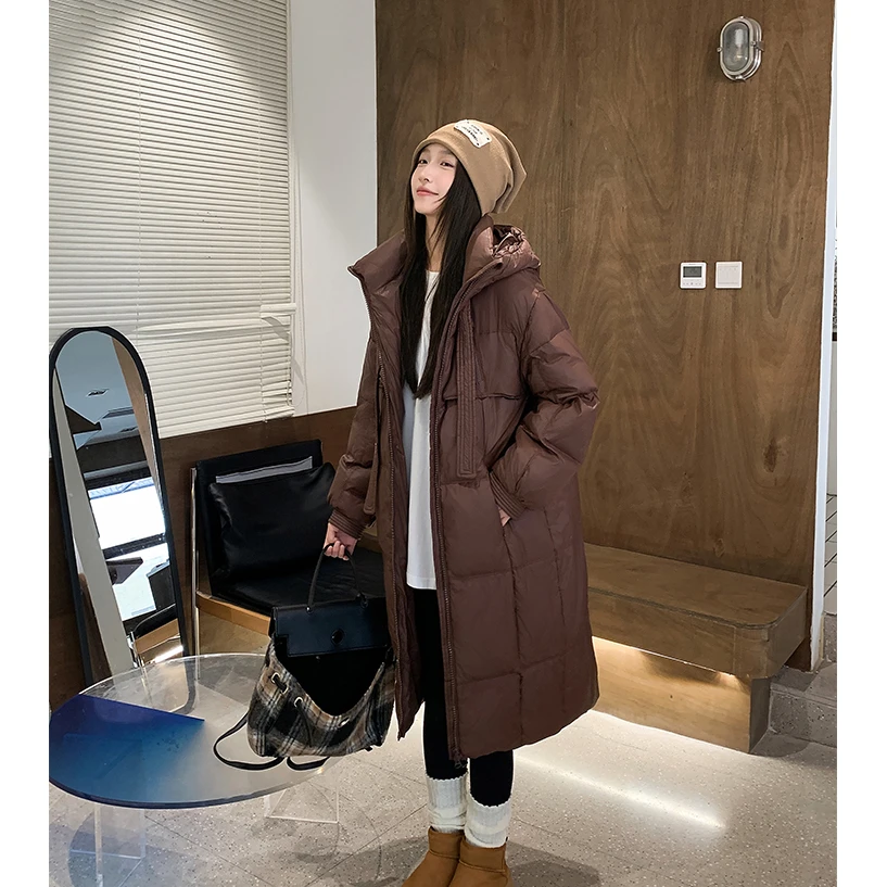 【现货】24年新款棉服百搭连帽学生加厚保暖韩版冬季时尚宽松中长款