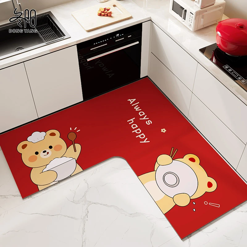 厨房地垫防滑防油可擦免洗脚垫子2025新款吸水垫子