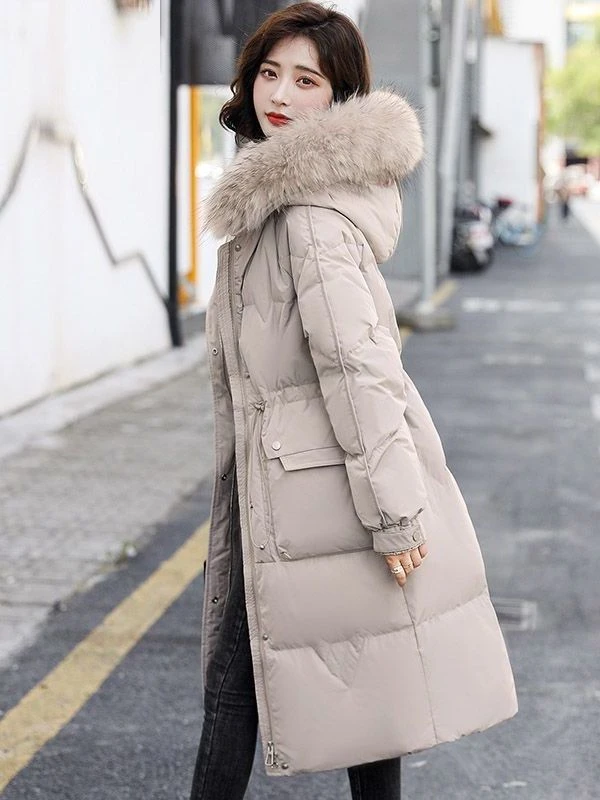 波司登狐狸毛领羽绒服女中长款2023新款韩版高档收腰显瘦大牌冬季