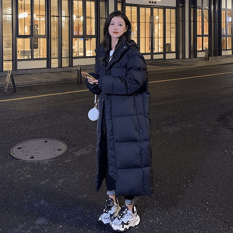 波司澄羽绒服女中长款韩版宽松过膝2023冬季新款oversize大码百搭