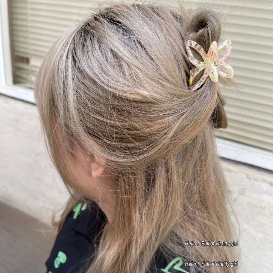 目光所至皆是你浪漫醋酸镂空蝴蝶节抓夹半扎发小抓夹刘海小夹子女