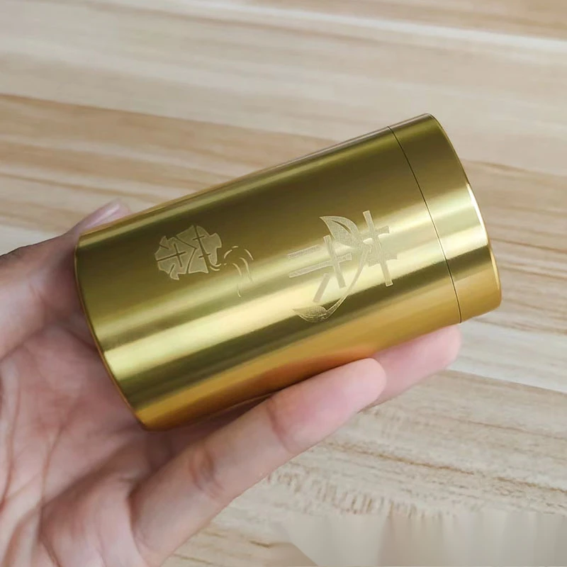 纯铜茶叶罐铜茶罐便携旅行茶具铜制茶叶储存密封罐罐子小巧包装盒
