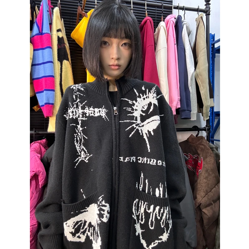 ONCE-达芬奇手稿开衫毛衣针织衫潮牌