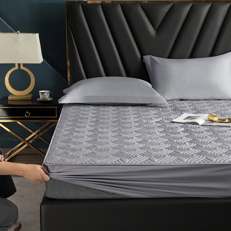 【于家推荐】全棉长绒棉夹棉床笠加厚  床垫保护套