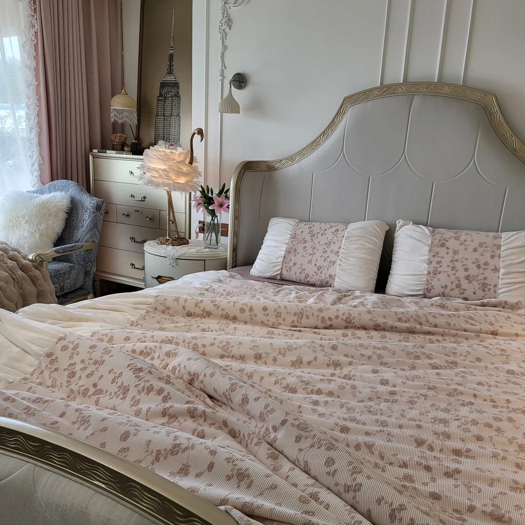 【小冲冲】2023秋冬复古伊丽莎白百褶裙款双色雕花绒立体云绒四件套