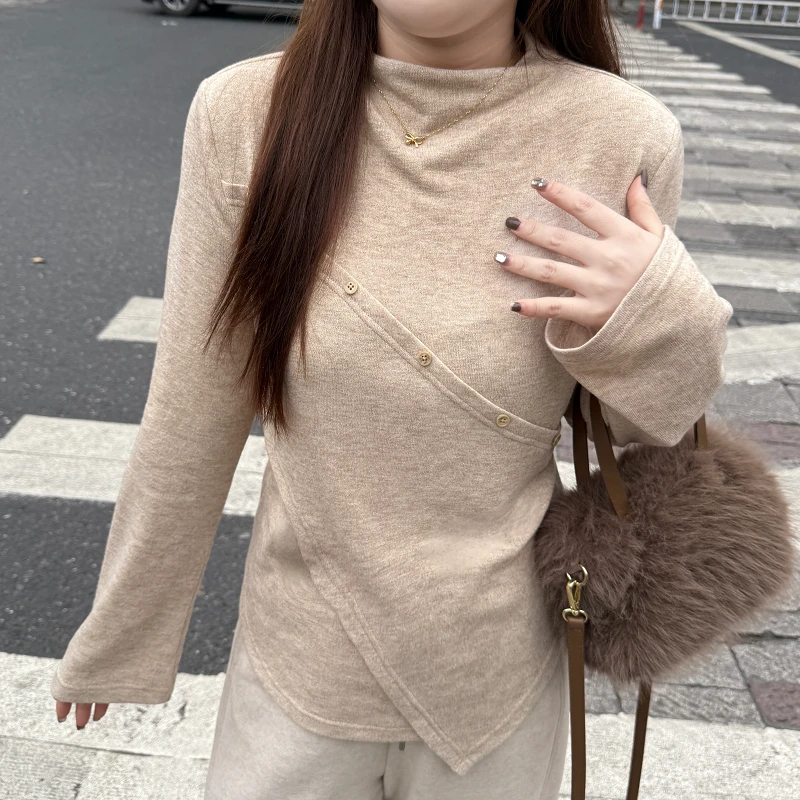 维维&南岛风大码女装冬季慵懒风胖mm显瘦休闲打底针织上衣ZYY1312