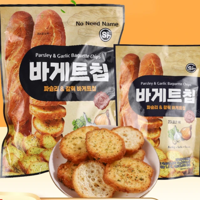 韩国进口SI蒜香黄油面包干休闲零食酥脆饼干蒜蓉味法式烤面包脆片
