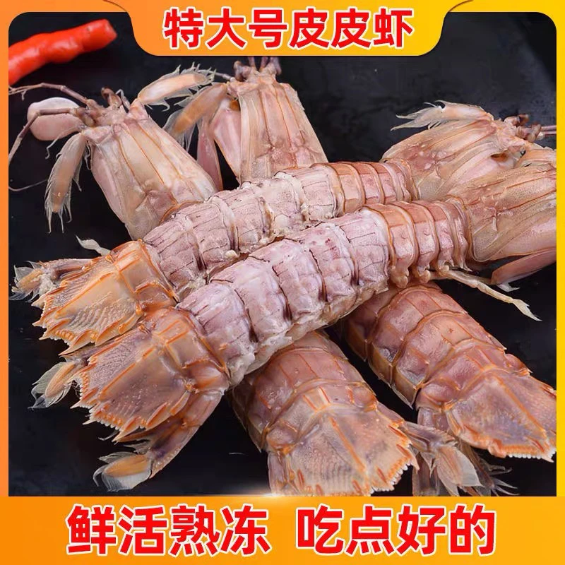 连云港 鲜活熟冻大个皮皮虾 虾姑 肉肥3斤