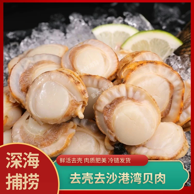 新鲜港湾贝无壳无泥沙 冷链配送500g/包
