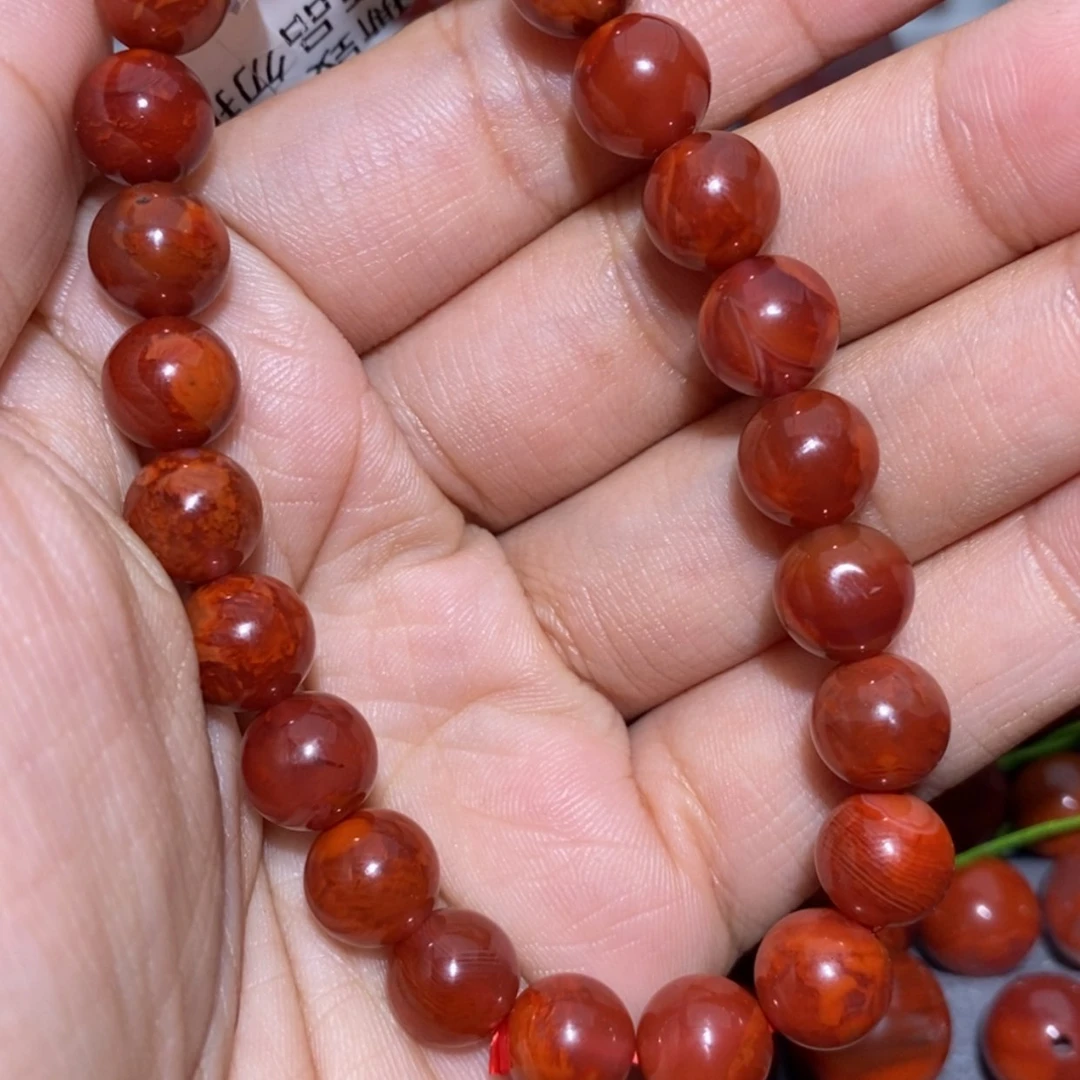 【闪购商品】南红玛瑙配饰未镶嵌*️**8mm火焰纹