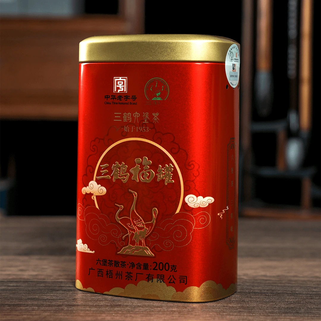 三鹤福罐 广西梧州茶厂三鹤六堡茶（陈化起始年份2021年）