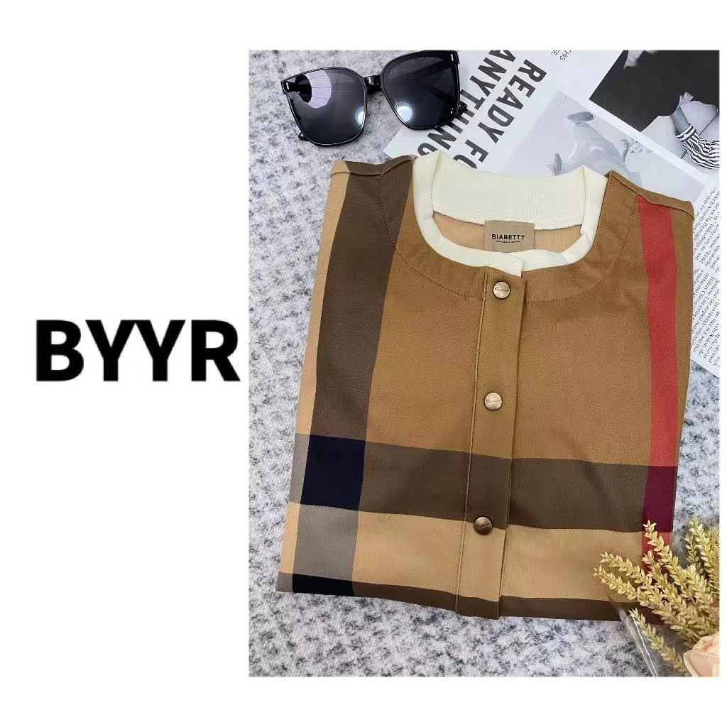 BYYR高定早春新款小香风格子开衫（121139）