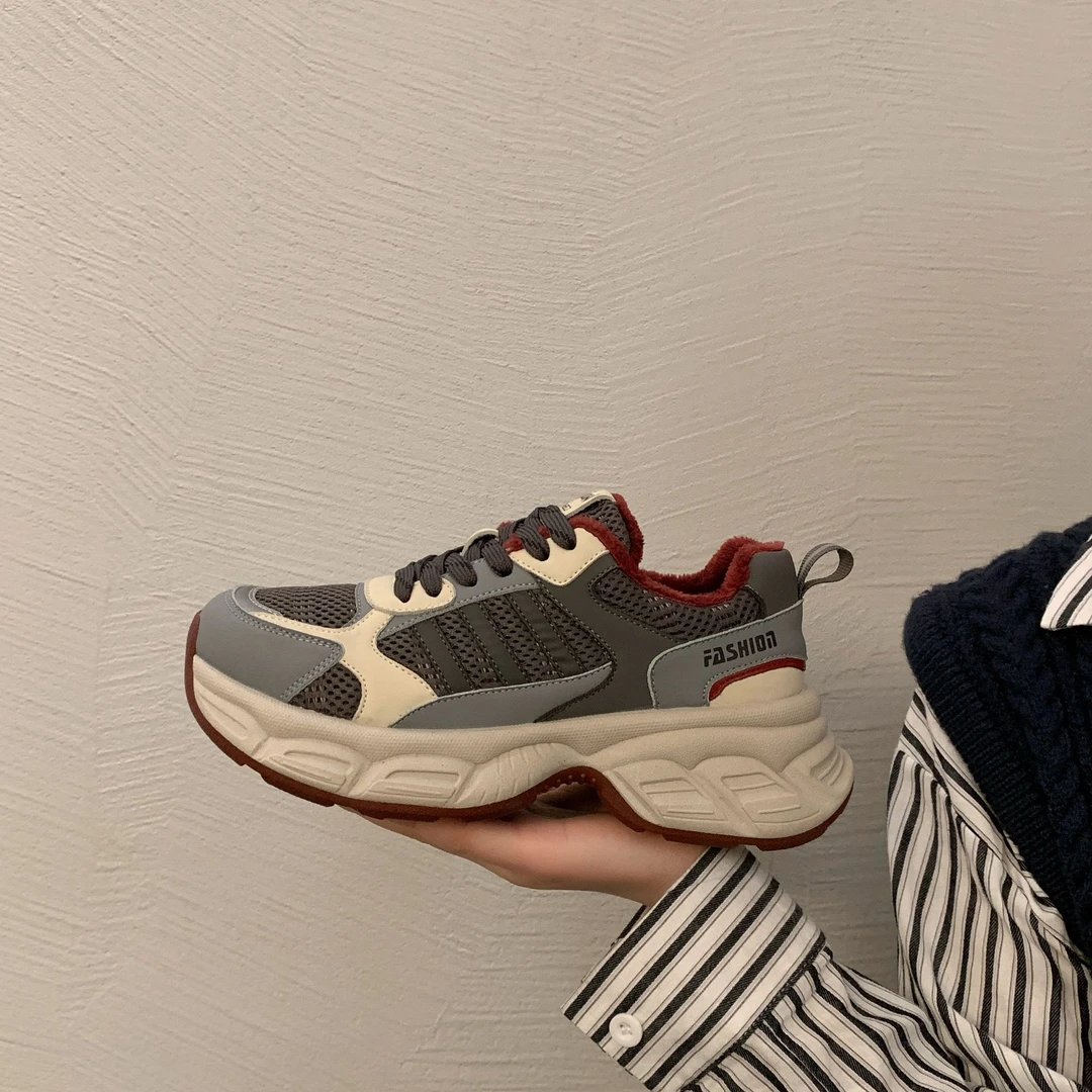 【周总工厂订单】F2505复古厚底增高老爹鞋百搭显脚小休闲运动鞋女