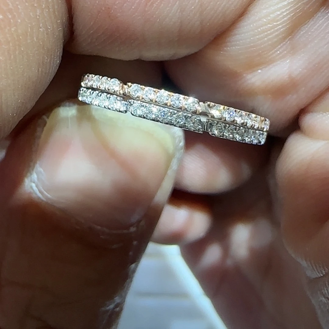 【闪购商品】钻石戒指/指环18K金镶嵌柠*草