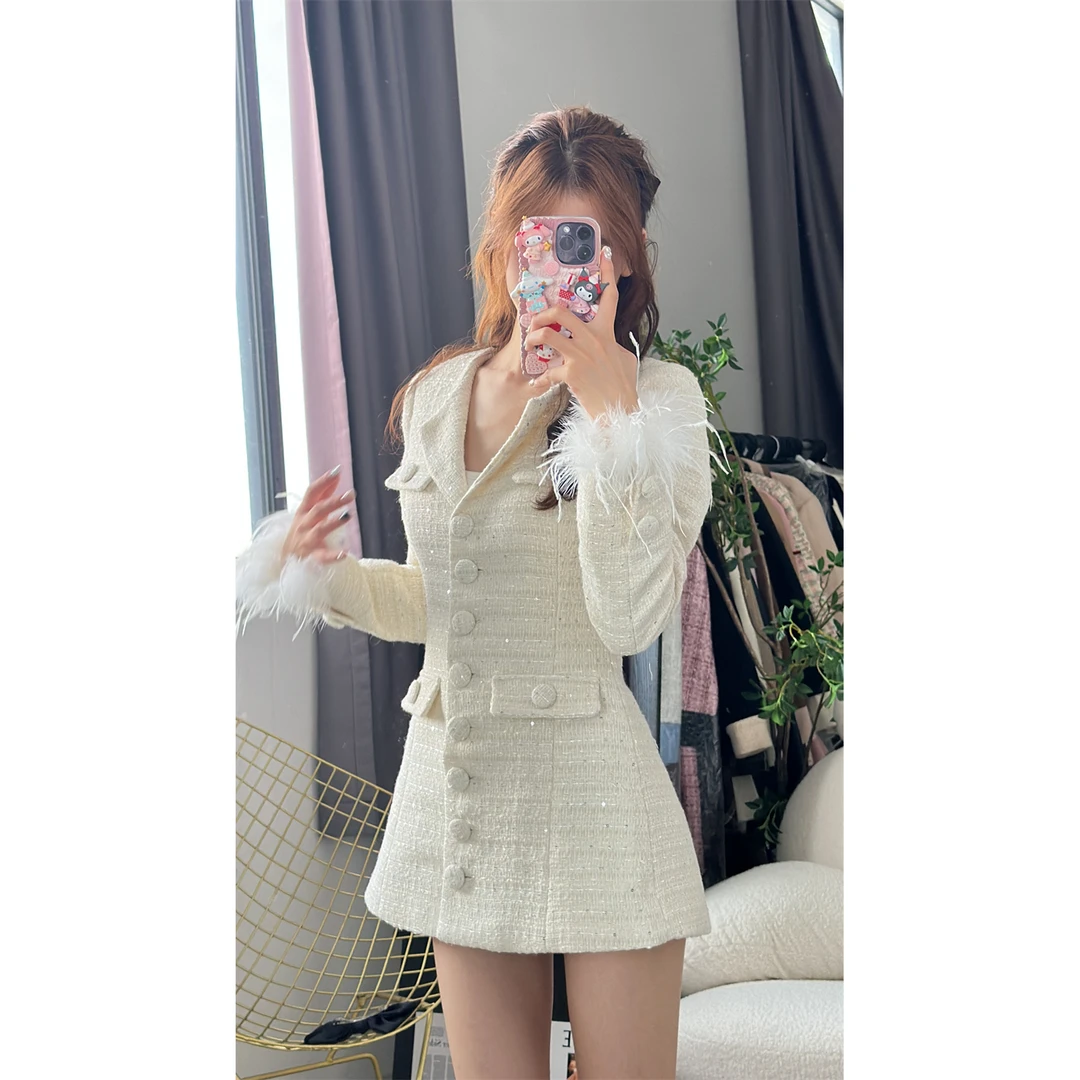 小小仟 Jue世网红 气质名媛高级感时尚轻奢秋季小香风编织外套女