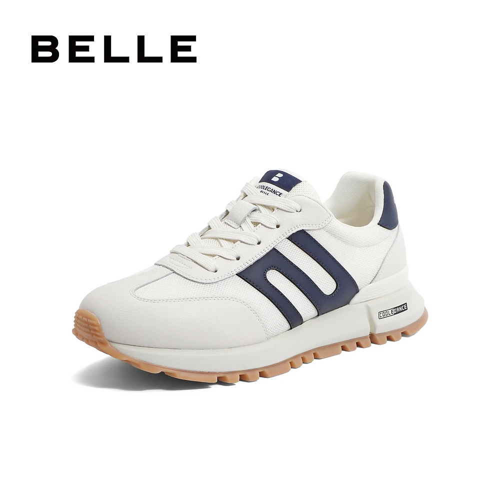 百丽复古跑道设计阿甘鞋男舒适夏新商场同款休闲鞋老爹鞋7ZD01BM3