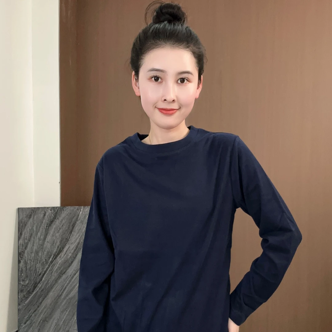 德绒圆领男女同款打底衫抗静电不起球