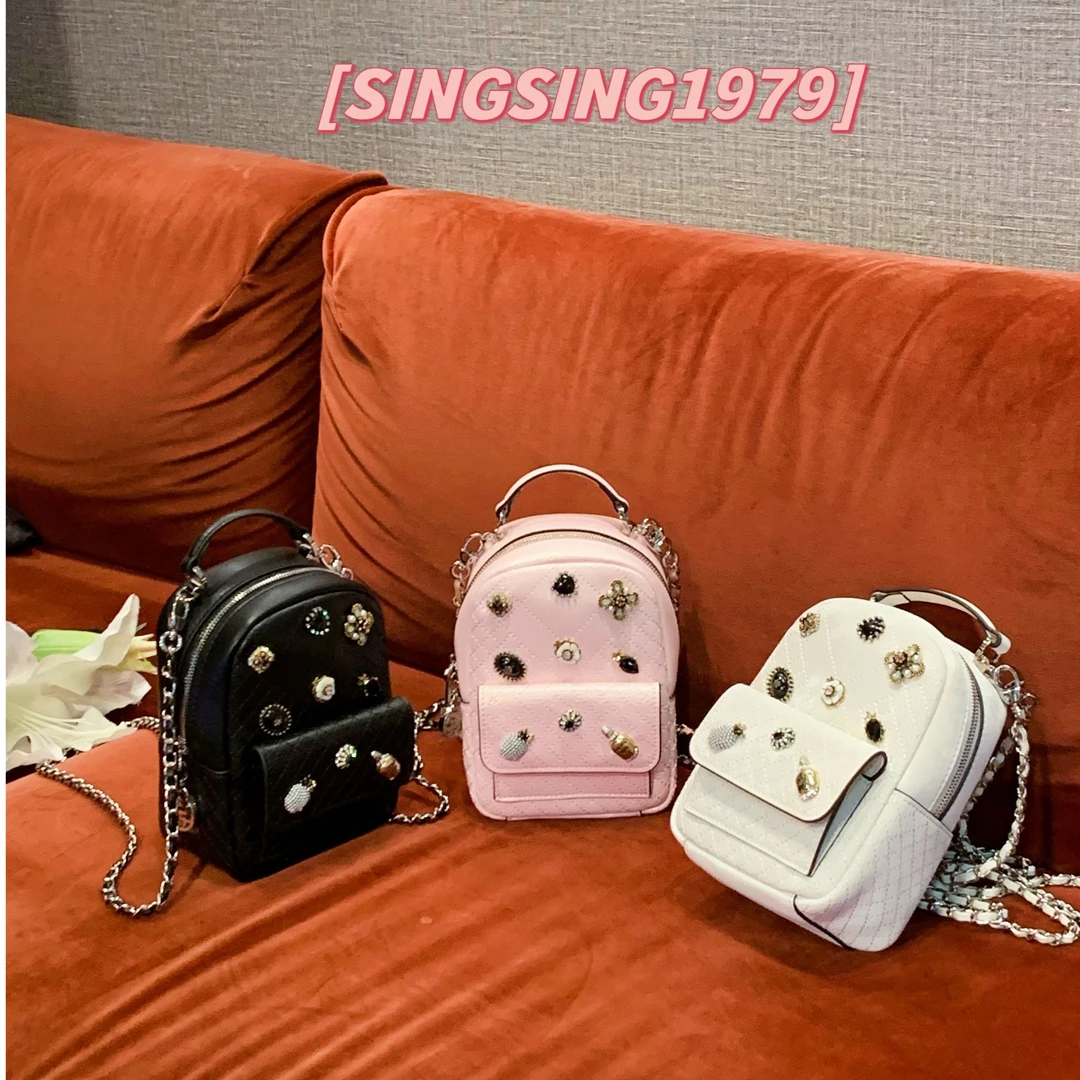 SINGSING1979（中古双肩包）正品小众设计师系列中古时尚重工皮穿链