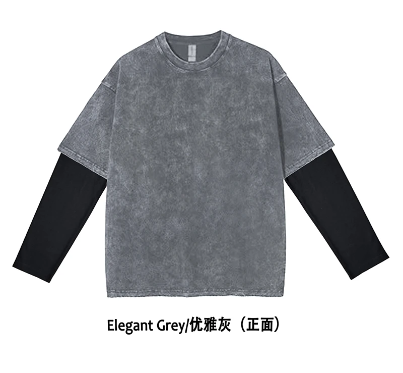 【长袖-净版】}KiKiTee oversize洗水做旧宽松棉手绘卫衣