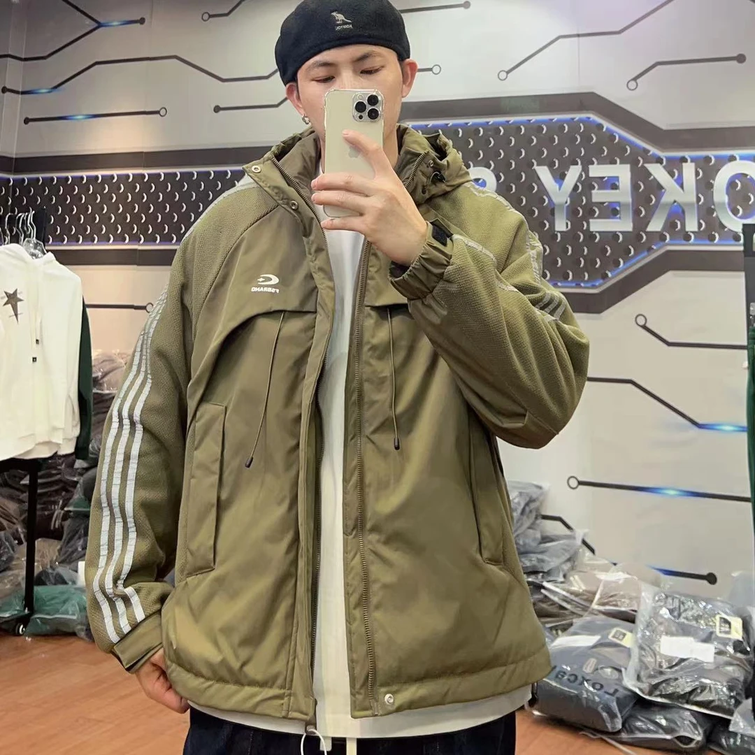 大占推荐 21029 三条杠休闲时尚棉服夹克外套