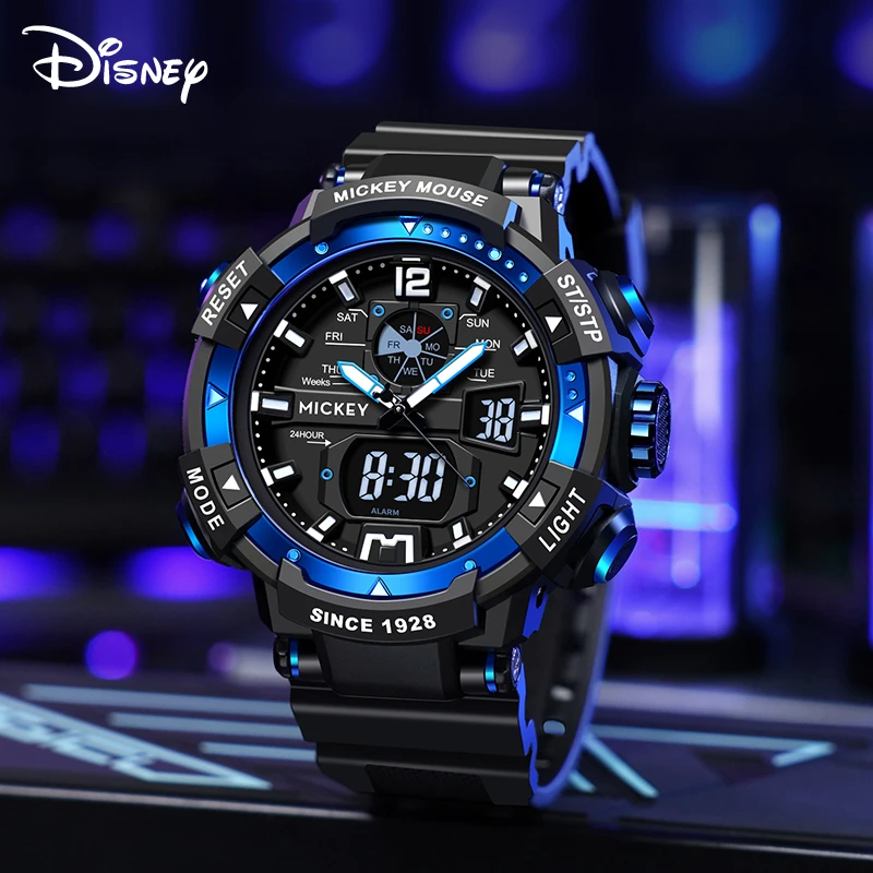 迪士尼多功能迪士尼初中生手表男款学生高中男生青少年运动防水