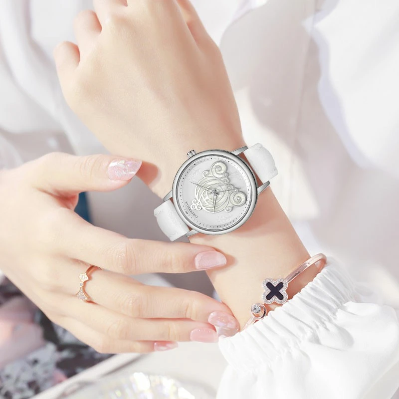 迪士尼轻奢女士手表名牌新款女款学生女式旋转南瓜表生日礼物时尚