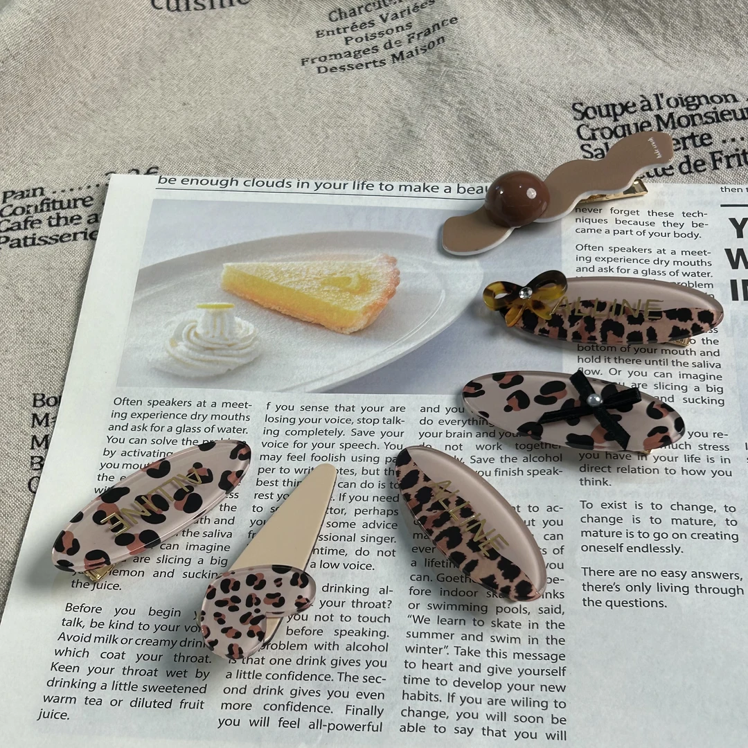 F0085韩版秋冬豹纹对夹气质雅丹百搭法式港风