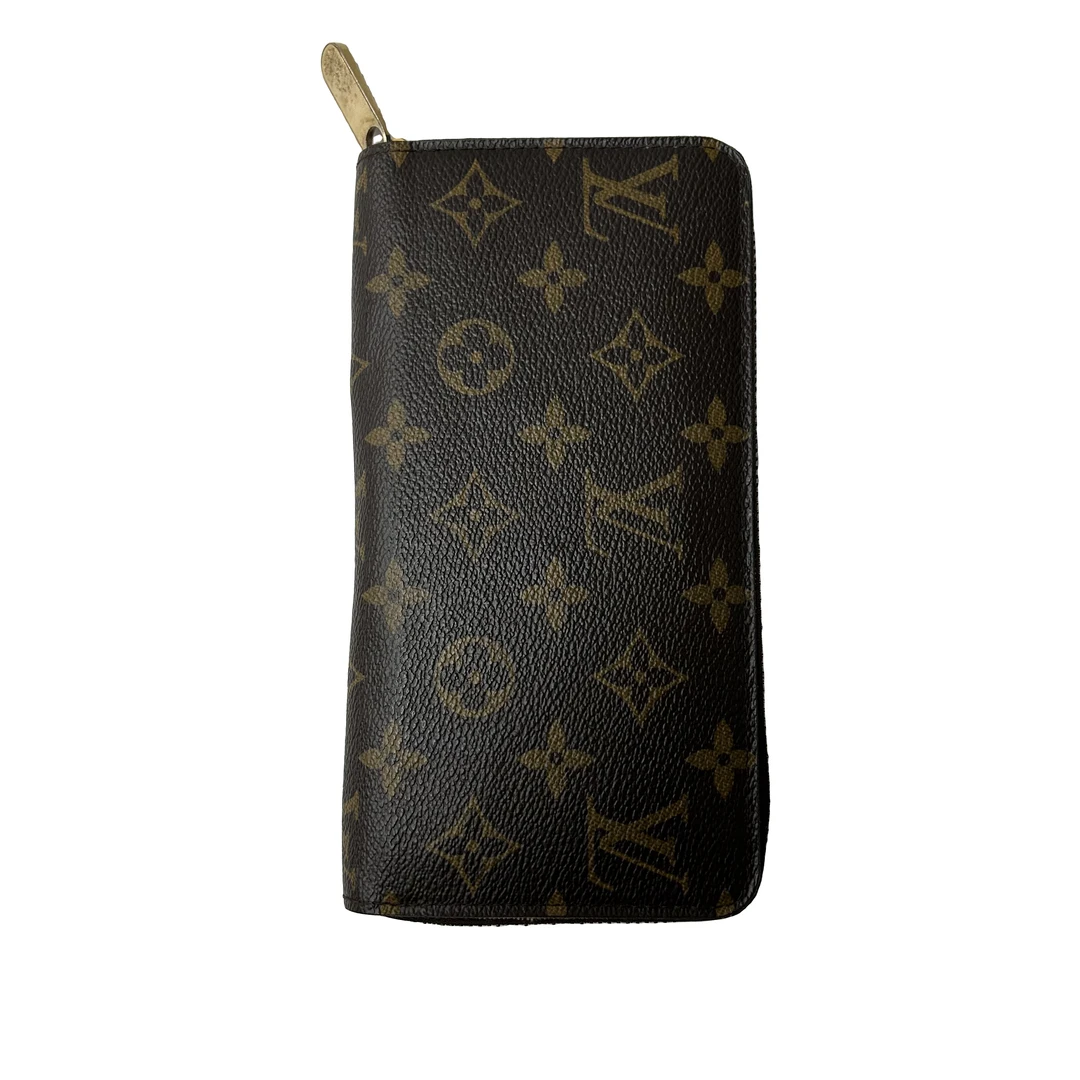 95新 LouisVuitton/路易威登 路易威登男士粽老花拉链钱包2174