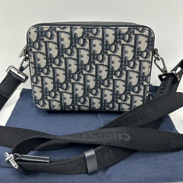99新 DIOR/迪奥 迪奥白老花小相机包1948号