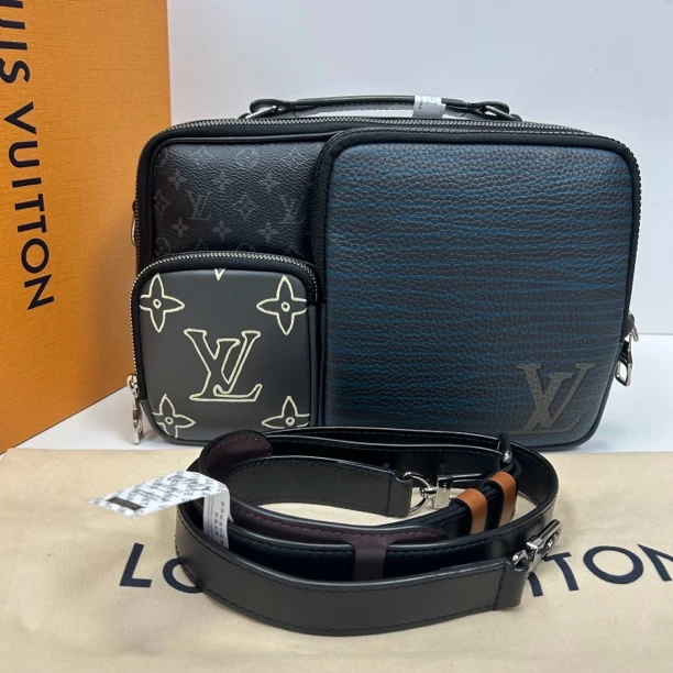 99新 LouisVuitton/路易威登 LV全套拼色限量斜挎相机包1970