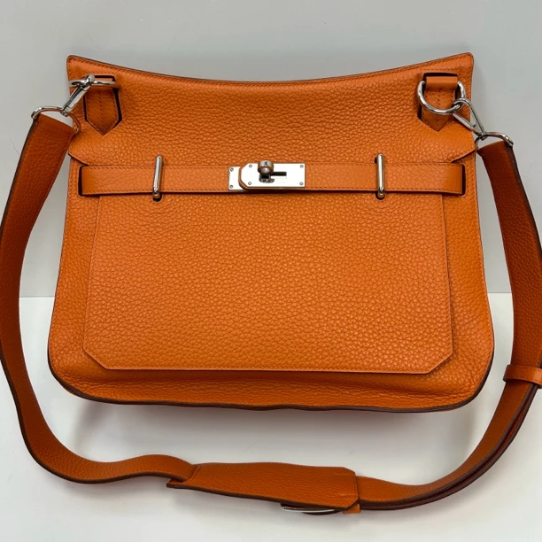 99新 Hermes/爱马仕 爱马仕吉普赛橙色34斜挎包1000