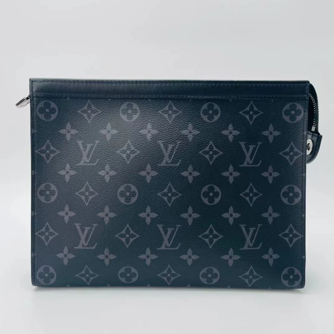 99新 LouisVuitton/路易威登 黑老花洗漱手拿包/1466号