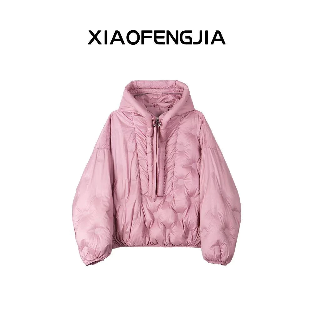 2024冬季新款【四季青小封家轻奢】时尚显瘦百搭连帽羽绒服801